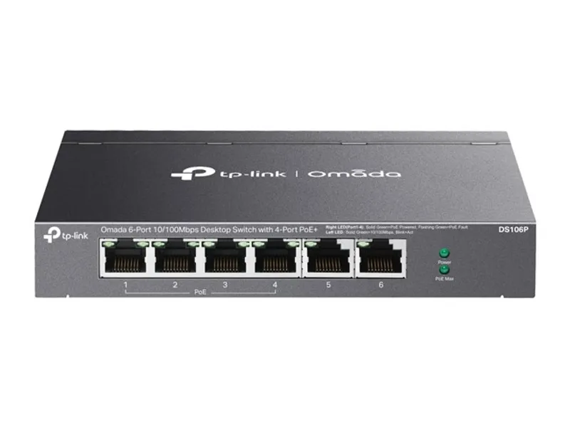 Tp-Link omada DS106P 6 Port Yönetilemez Switch