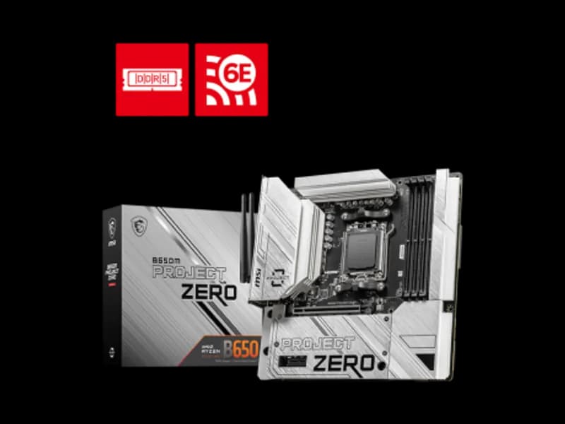 MSI B650M PROJECT ZERO AM5 DDR5 7600MHZ